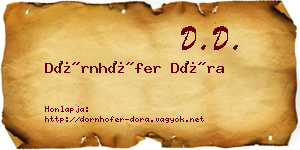 Dörnhöfer Dóra névjegykártya