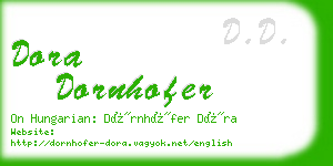 dora dornhofer business card